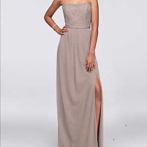 David’s bridal bridesmaid dress - Biscotti